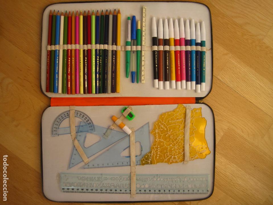 Estuche escolar o plumier de los años 70
